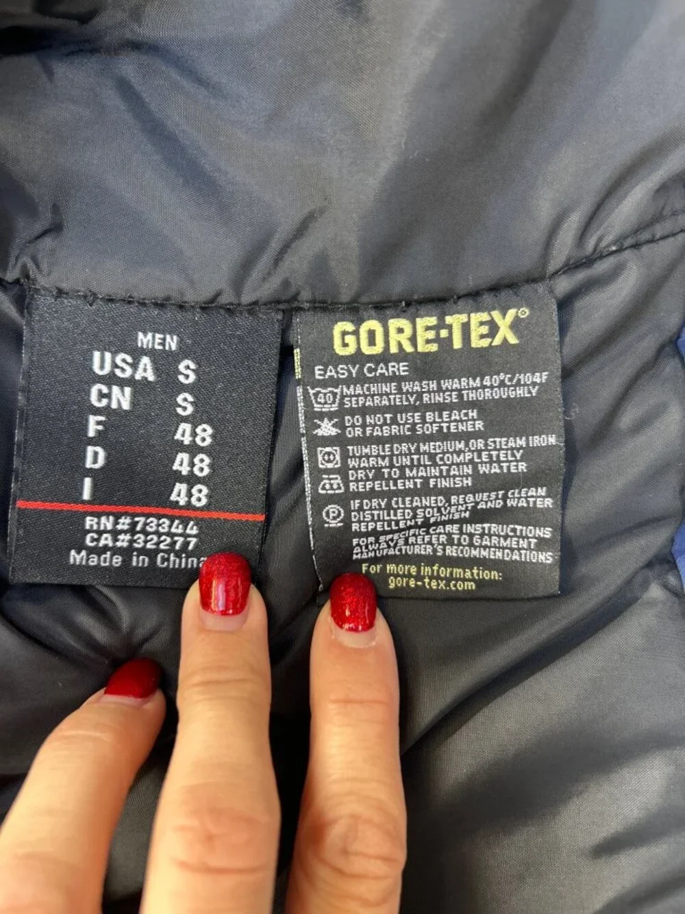 Marker Gore-Tex Snowboarding Jacket Men's S Blue Hooded Waterproof Ski Coat